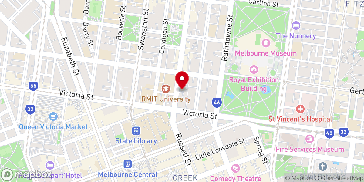 Map showing location of Emmanuel Baptist Church