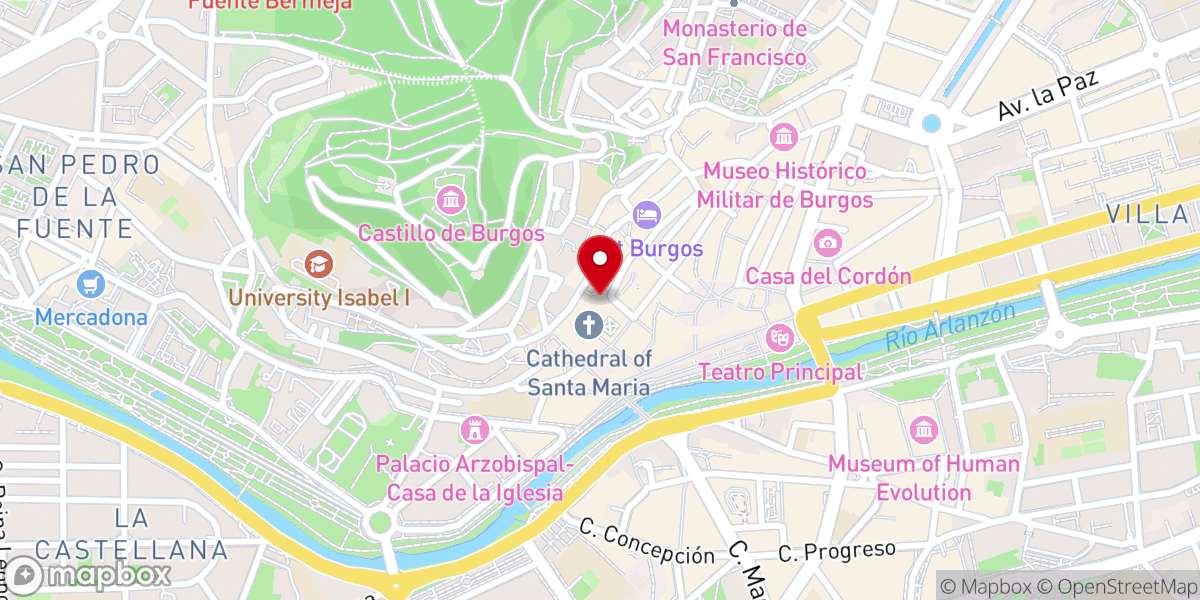 Map showing location of Capilla del Condestable
