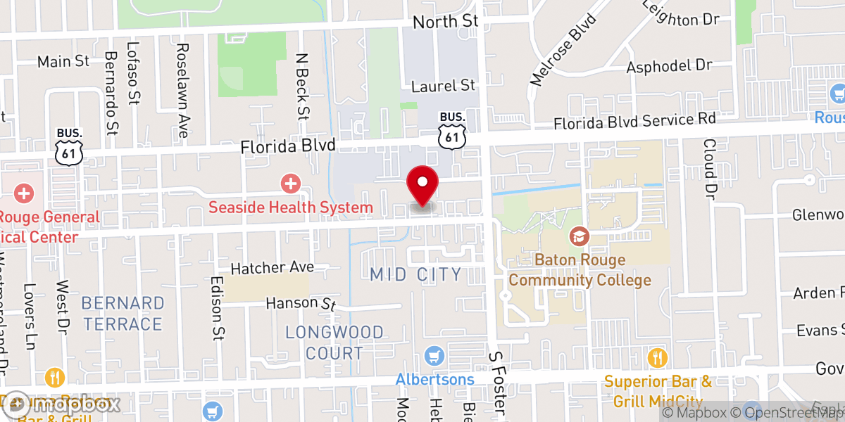 Map showing location of East Baton Rouge Parish Housing Authority