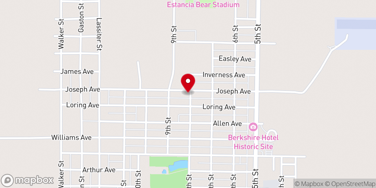 Map showing location of Estancia Church of Christ