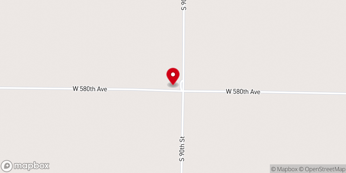 Map showing location of Osage Presbyterian Church