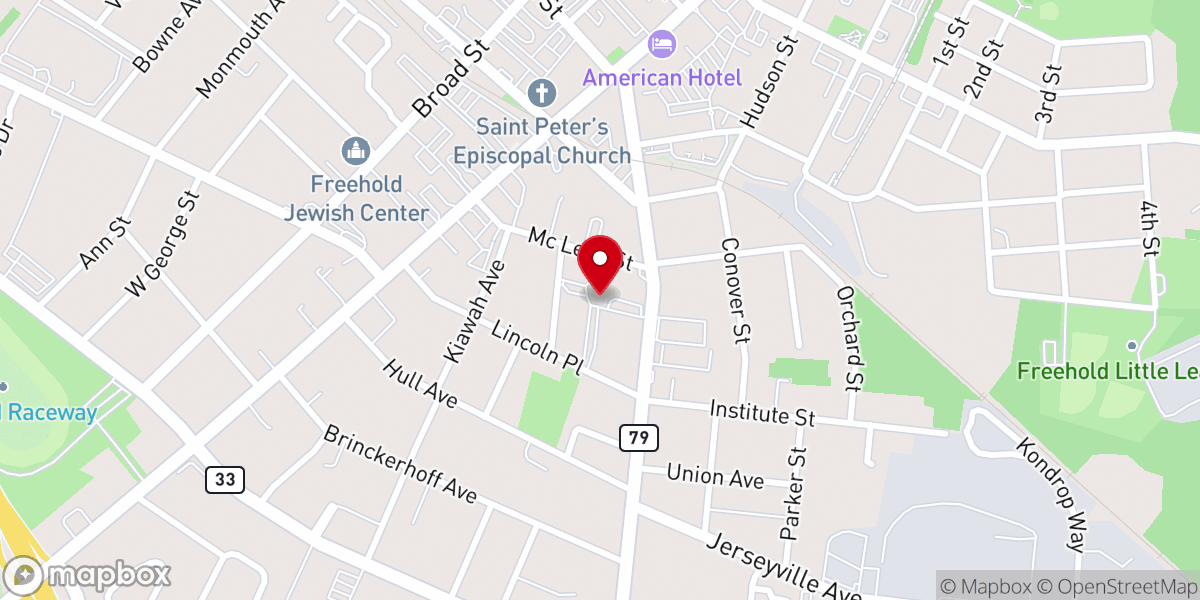 Map showing location of St. Rose of Lima Chapel
