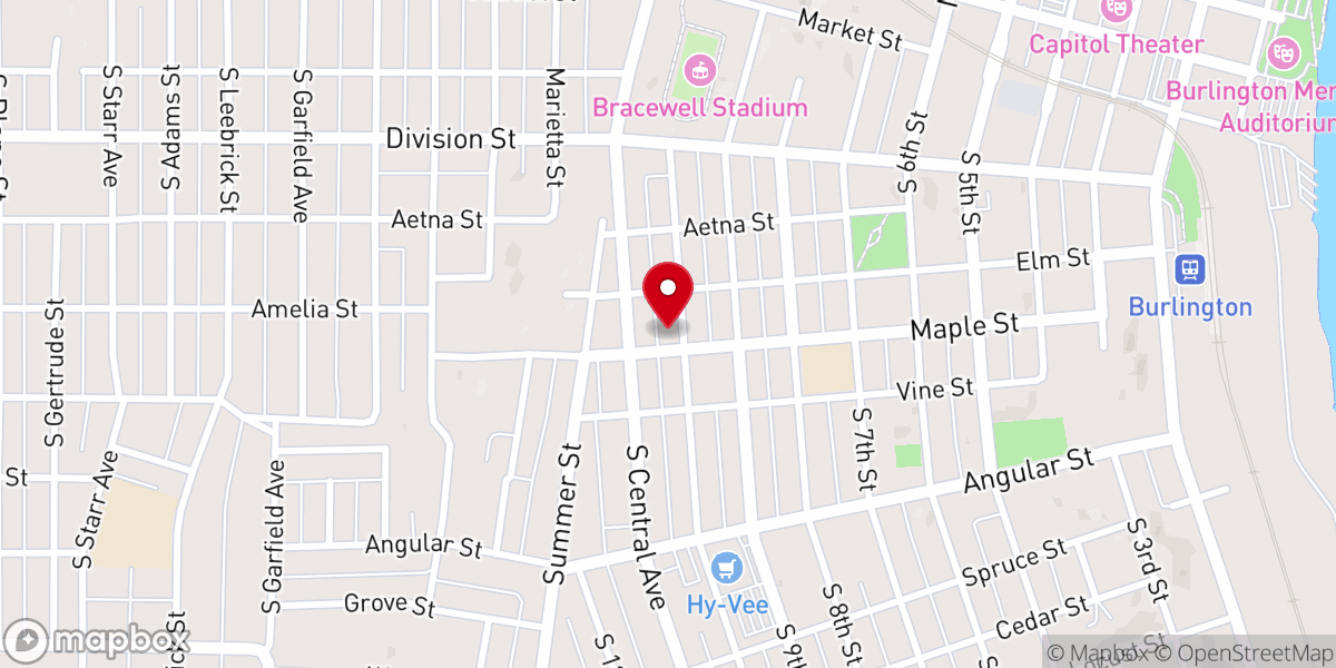 Map showing location of Faith Temple Cogic