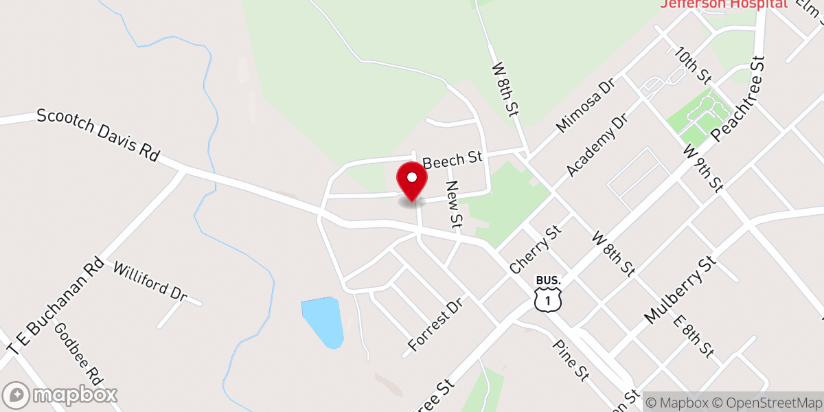 Map showing location of Greater St Matthew AME Church
