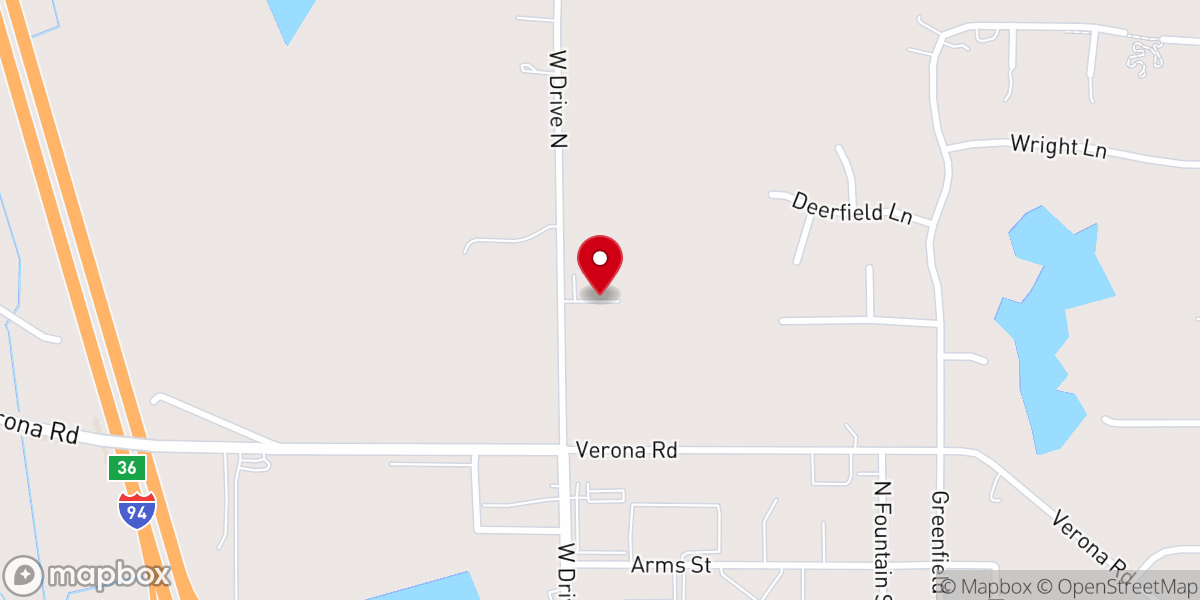 Map showing location of Christ Lutheran Church