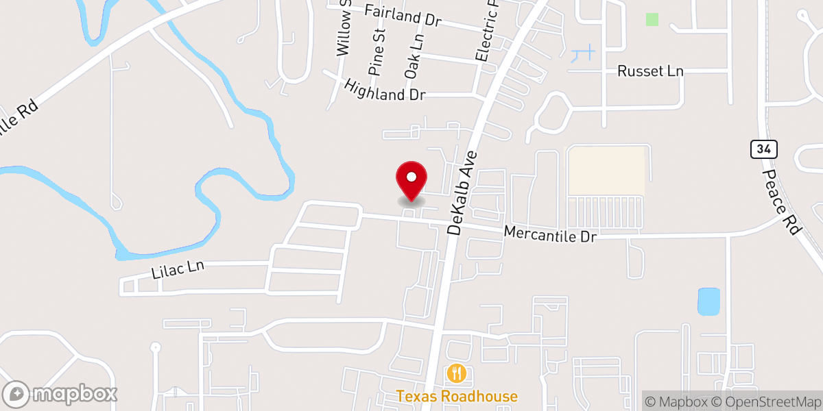 Map showing location of Church of Christ at Edgebrook Lane