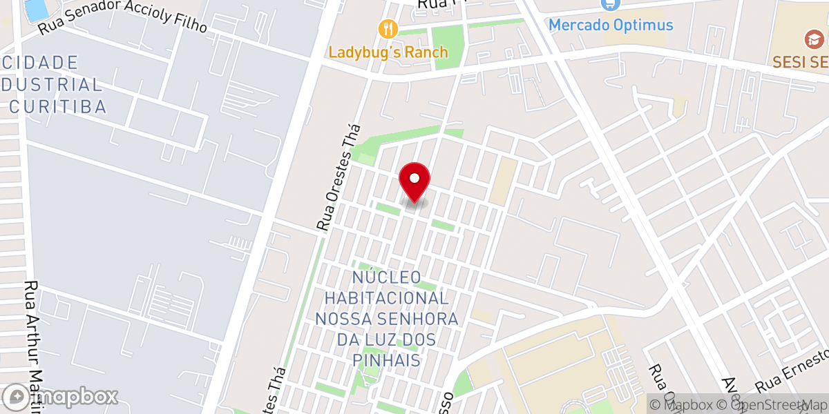 Map showing location of Assembleia de Deus - Ministério Belém em Curitiba