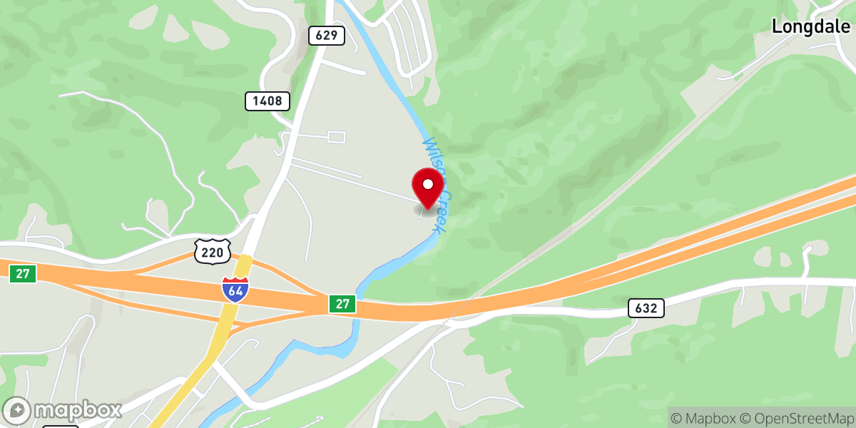 Map showing location of Clifton Forge Shrine Club