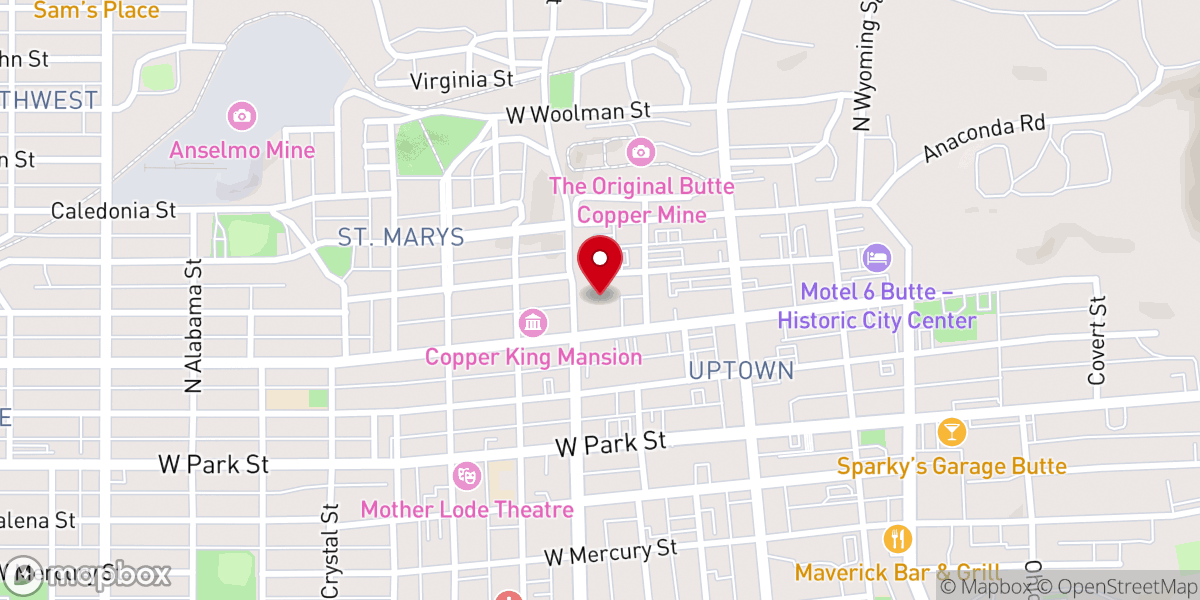 Map showing location of Uptown Butte