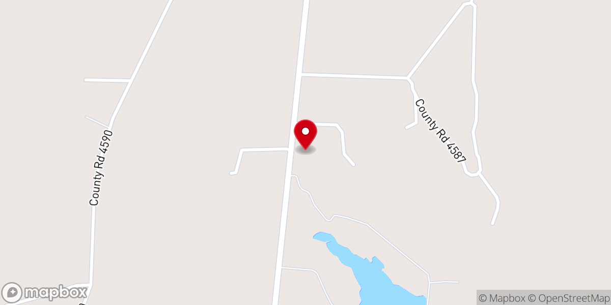Map showing location of Oak Grove Church