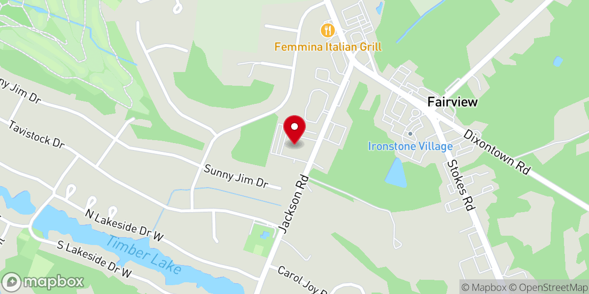 Map showing location of St. Mary of the Lakes Church
