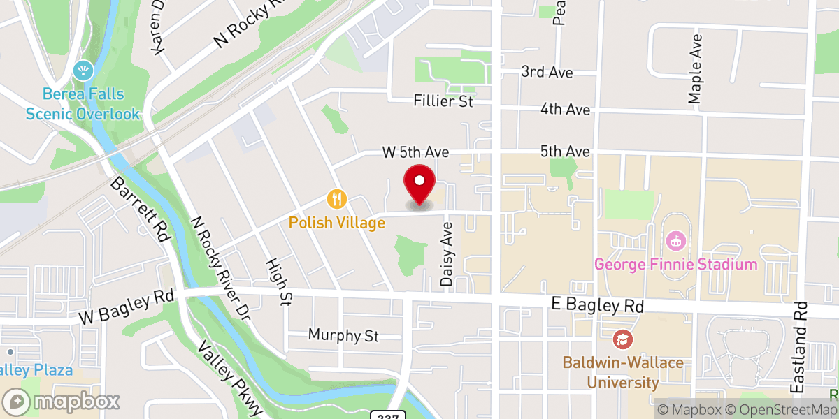 Map showing location of Saint Adalbert Catholic Church