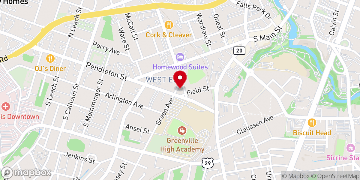Map showing location of Fairview A.M.E Church