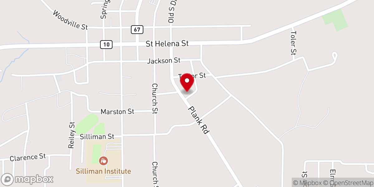 Map showing location of Zion Evangelical Lutheran Church