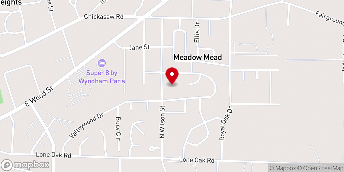 Map showing location of Trinity United Methodist Church
