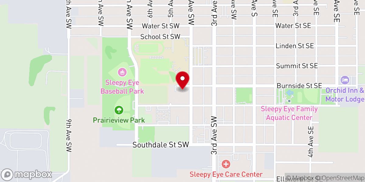 Map showing location of Grace Evangelical Lutheran Church