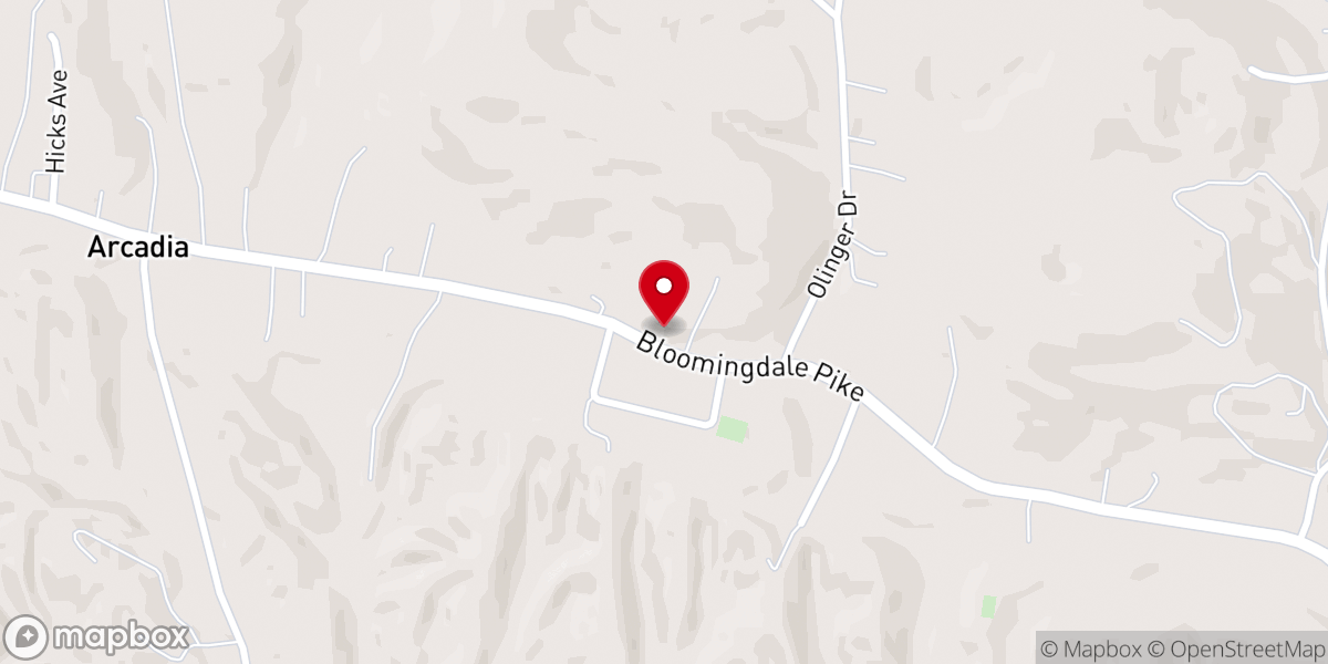 Map showing location of Arcadia Baptist Church