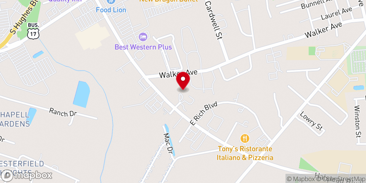 Map showing location of New Community Church