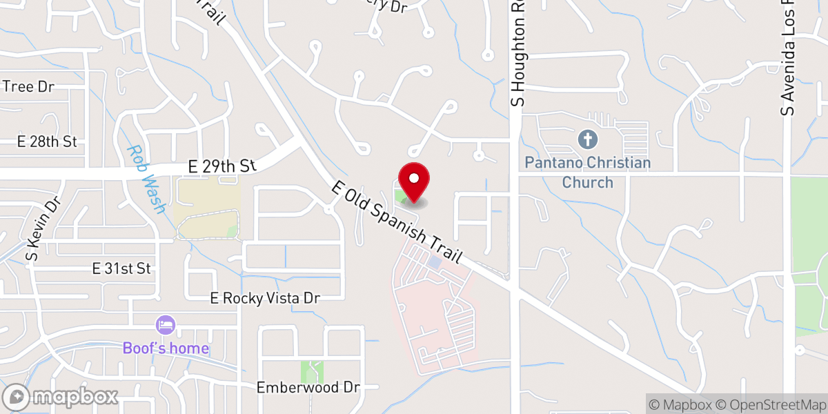 Map showing location of Saguaro Canyon Church