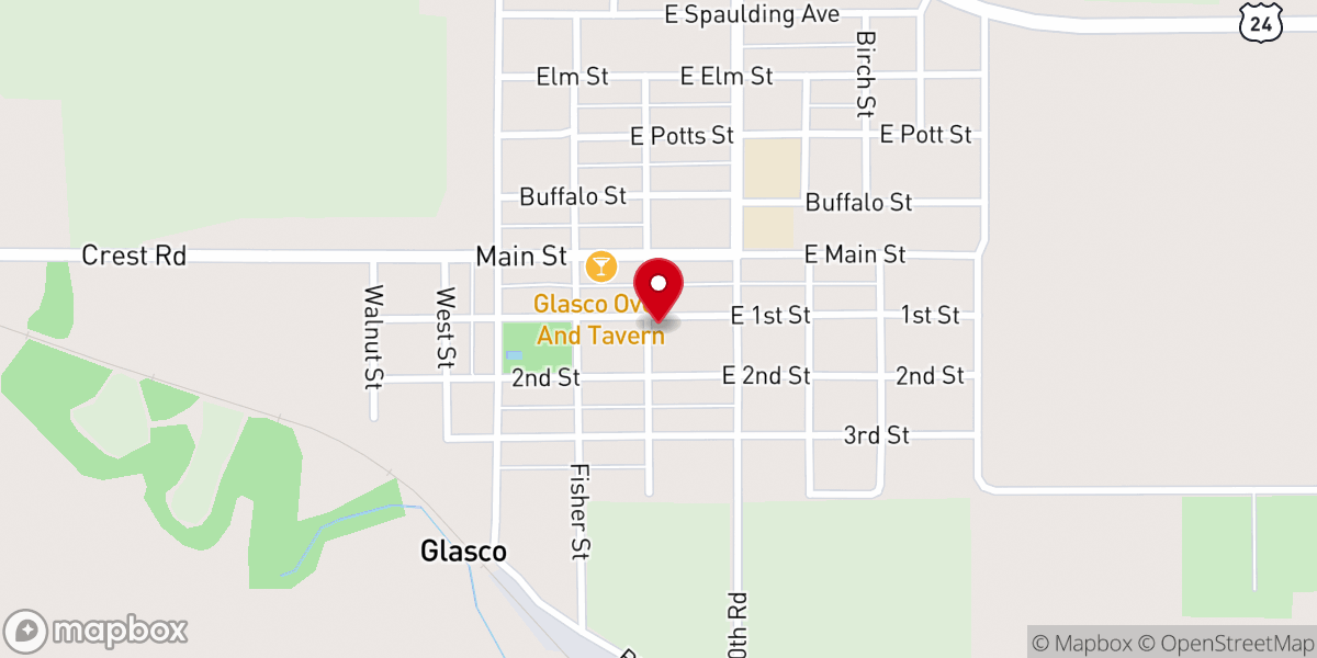 Map showing location of St. Mary Catholic Church