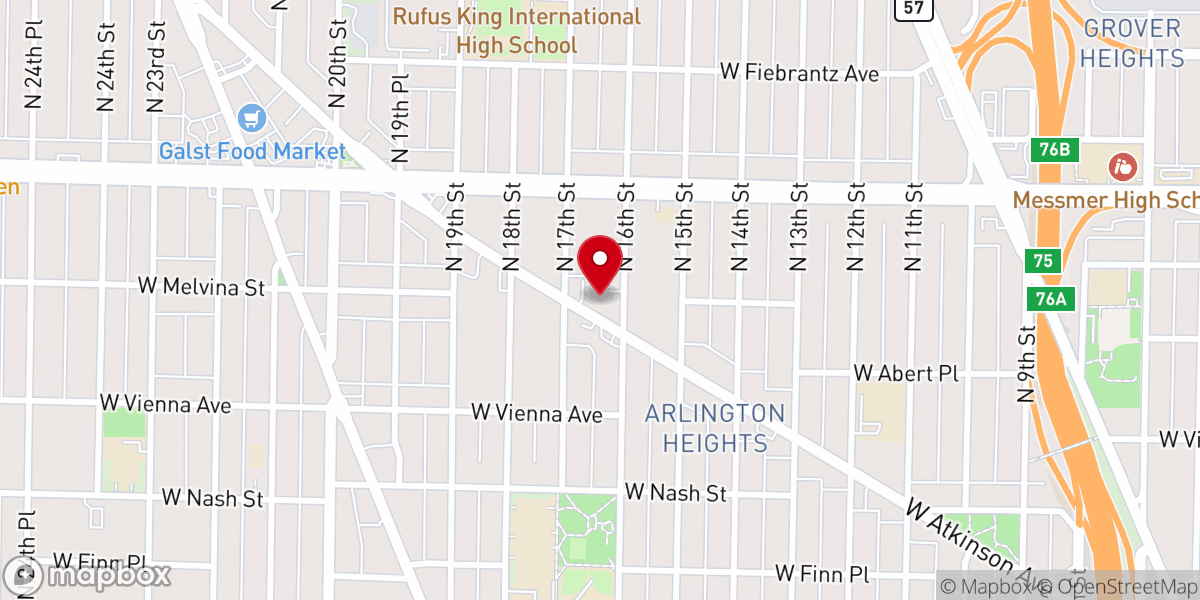 Map showing location of St. Mark's AME Church