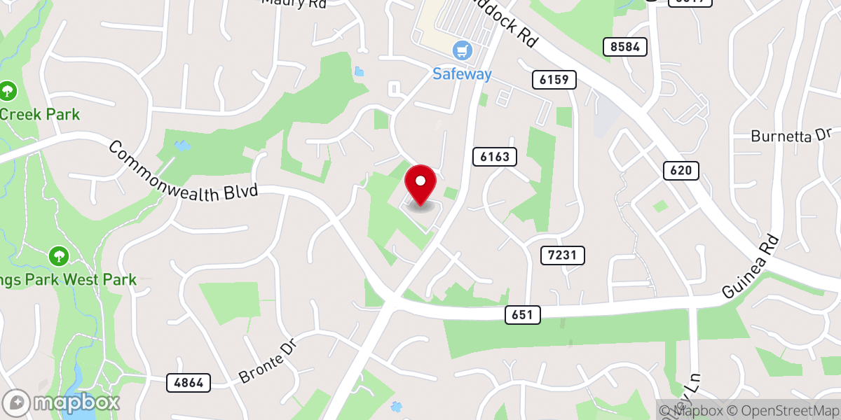 Map showing location of Lord of Life Lutheran Church