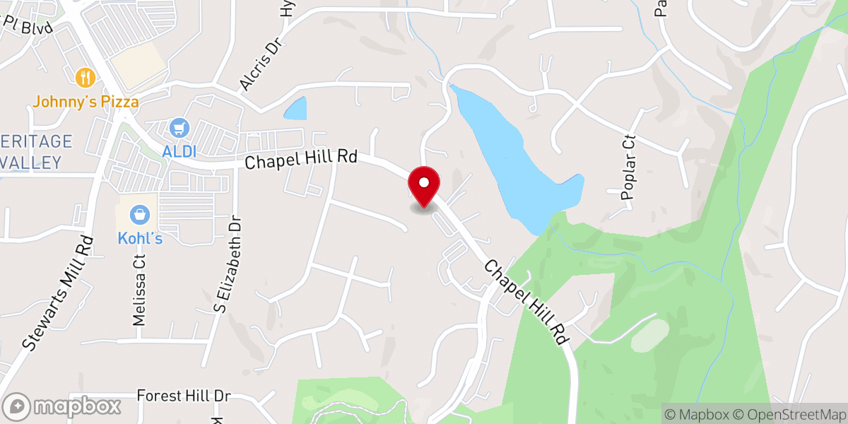 Map showing location of Lutheran Church-Good Shepherd