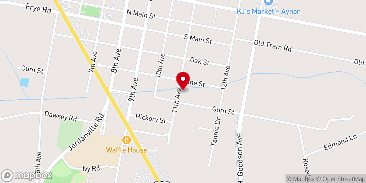 Map showing location of Bullets Chapel