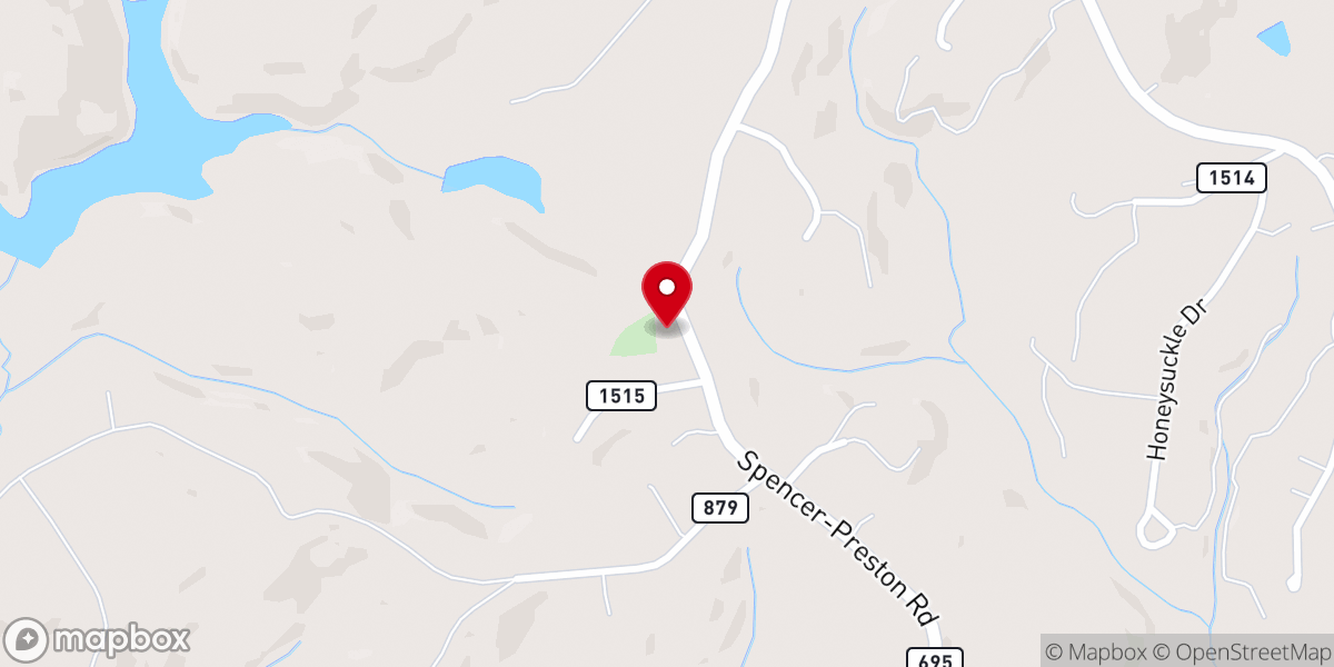 Map showing location of Mt Olive East Christian Church