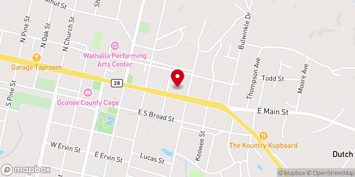 Map showing location of Christ Fellowship Church