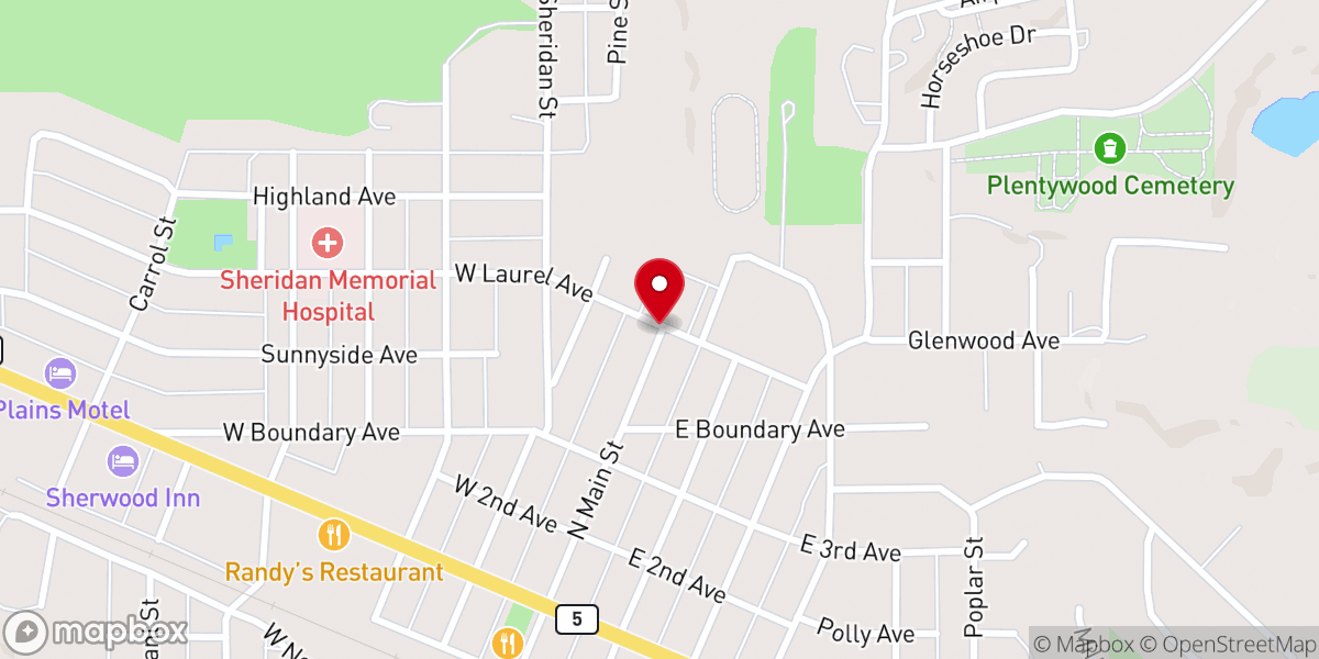 Map showing location of Parish House