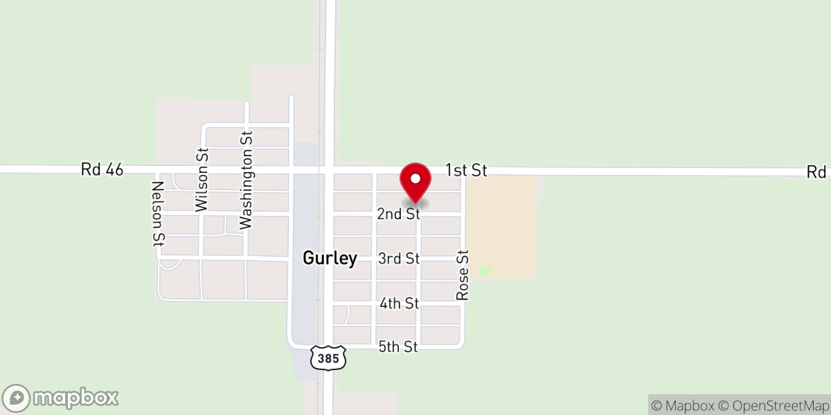 Map showing location of Salem Lutheran Church