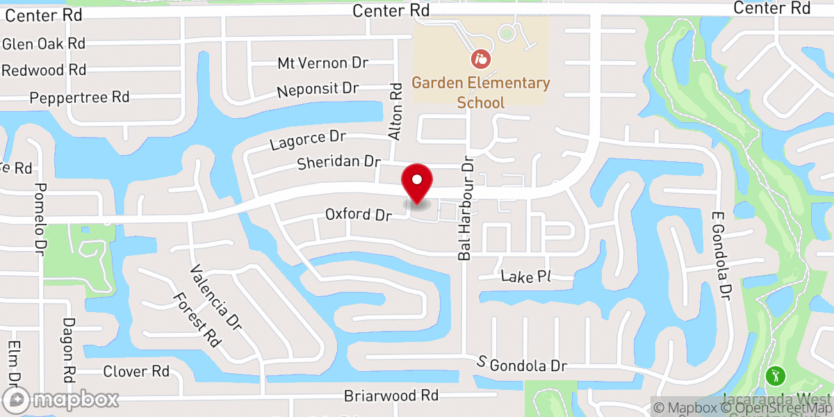 Map showing location of Venice United Church of Christ Memorial Garden