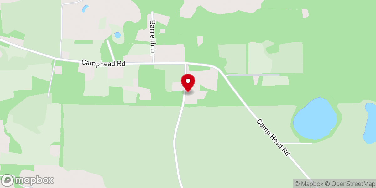 Map showing location of Camps Head Church