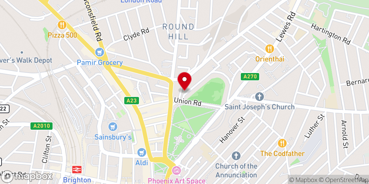 Map showing location of The Salvation Army - Brighton