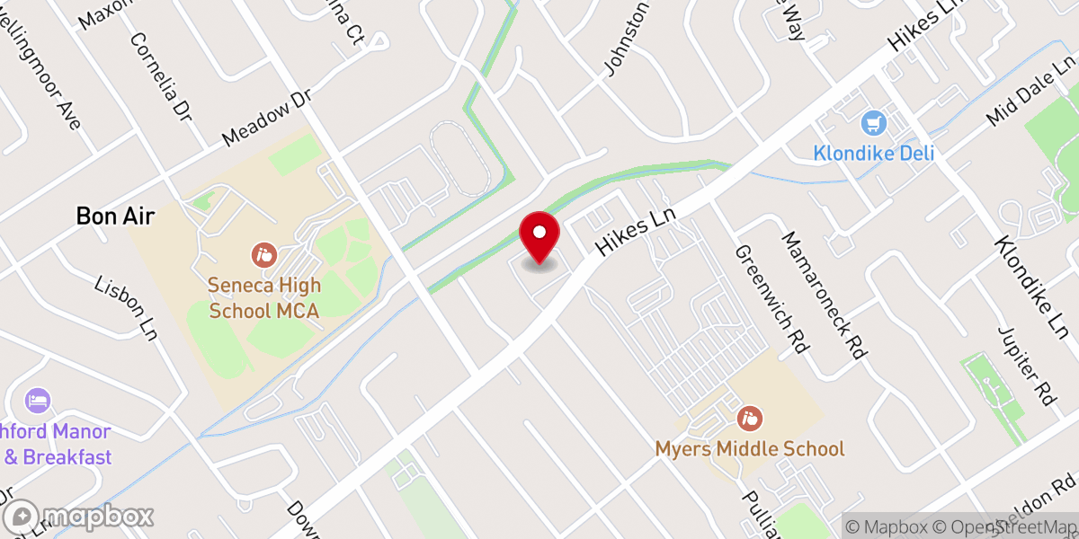 Map showing location of Buechel United Methodist Church