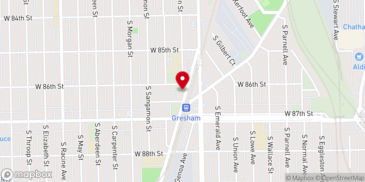 Map showing location of Penson Temple Church of God