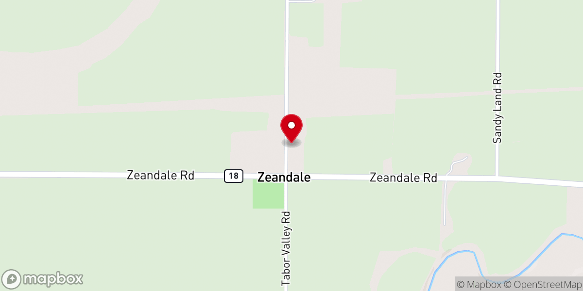 Map showing location of Zeandale Community Church