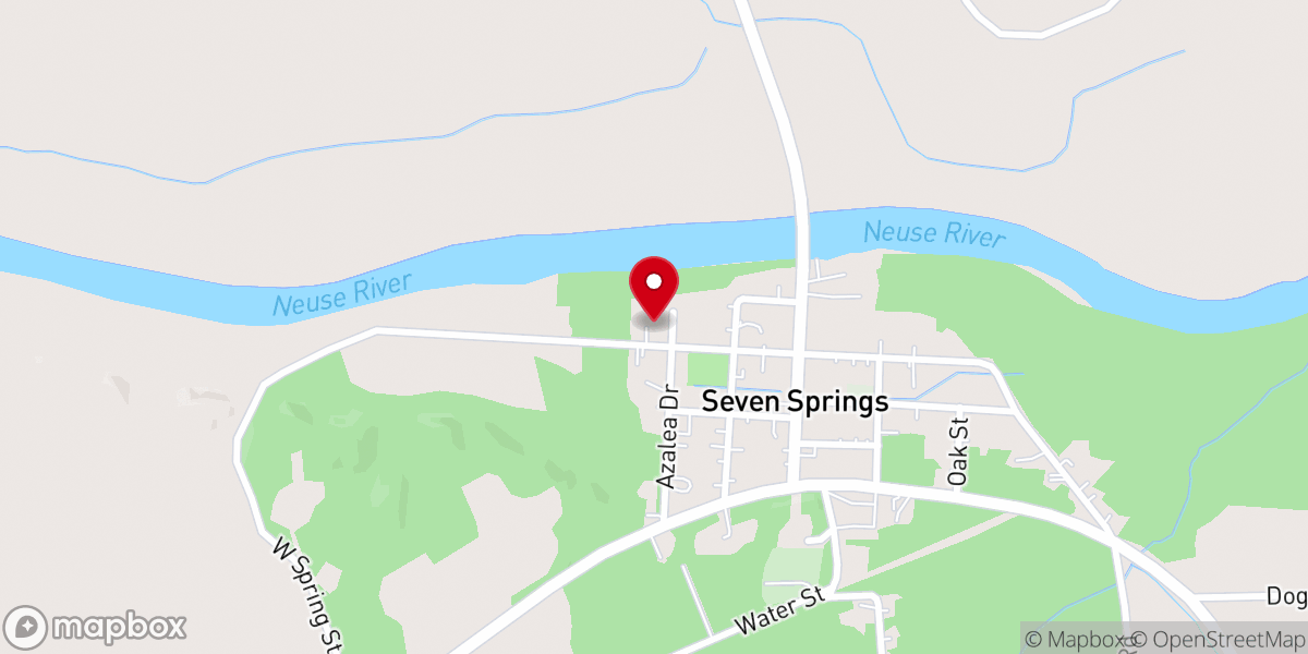 Map showing location of Seven Springs Iglesia Adventista del Septimo Dia