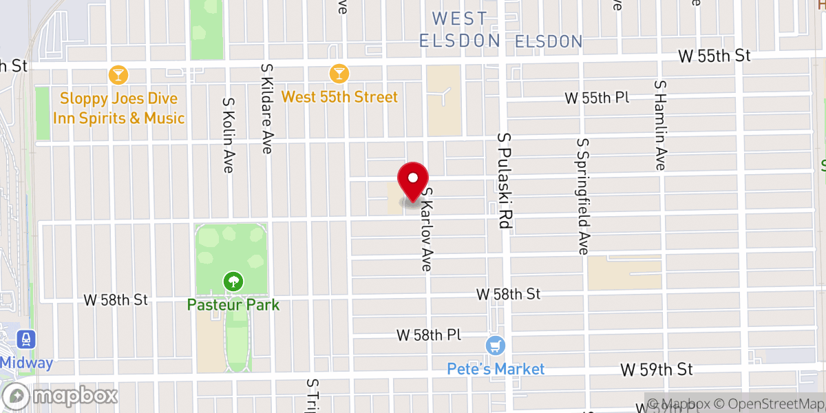 Map showing location of Saint Turibius Roman Catholic Church