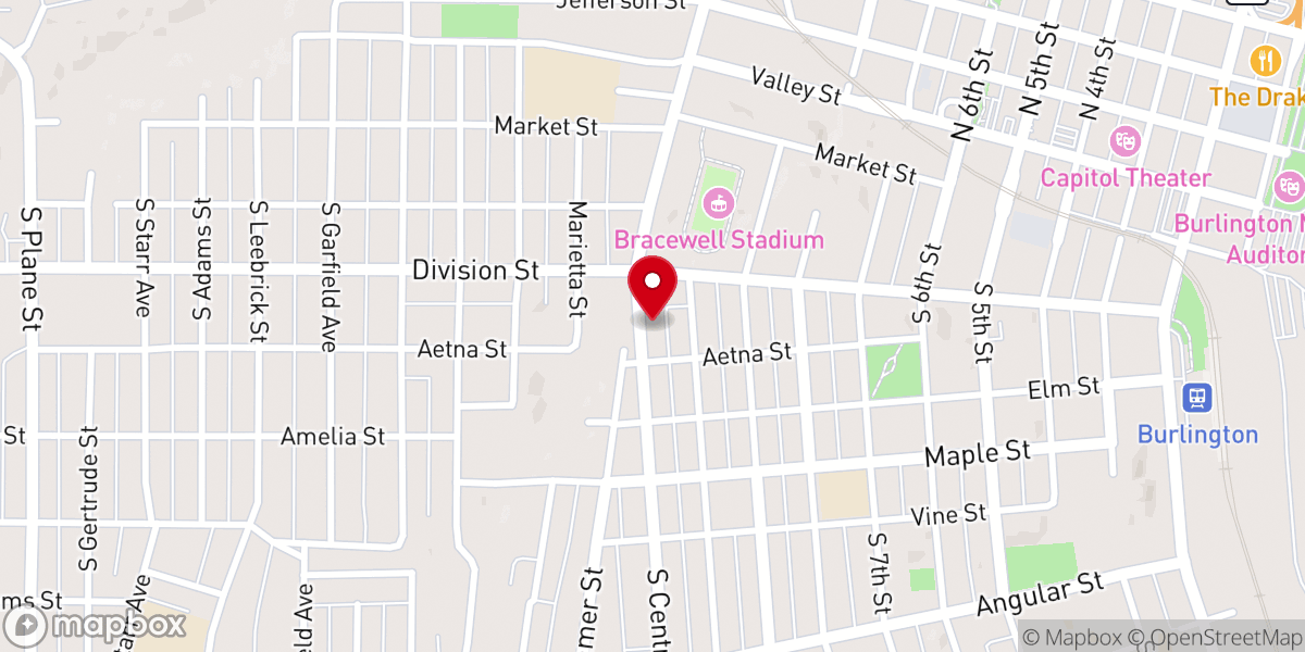 Map showing location of Union Baptist Church