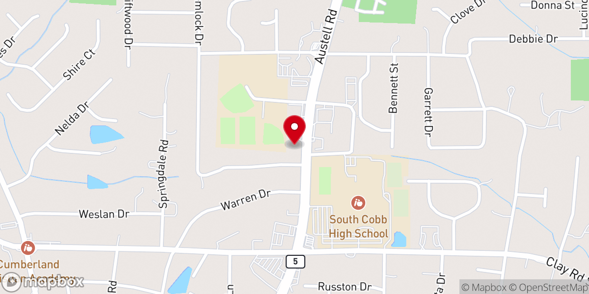 Map showing location of The Apostolic Church Int. Atlanta