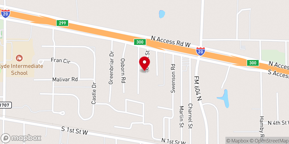 Map showing location of Open Door United Methodist Church, Clyde