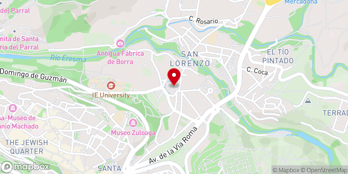 Map showing location of Iglesia de San Lorenzo
