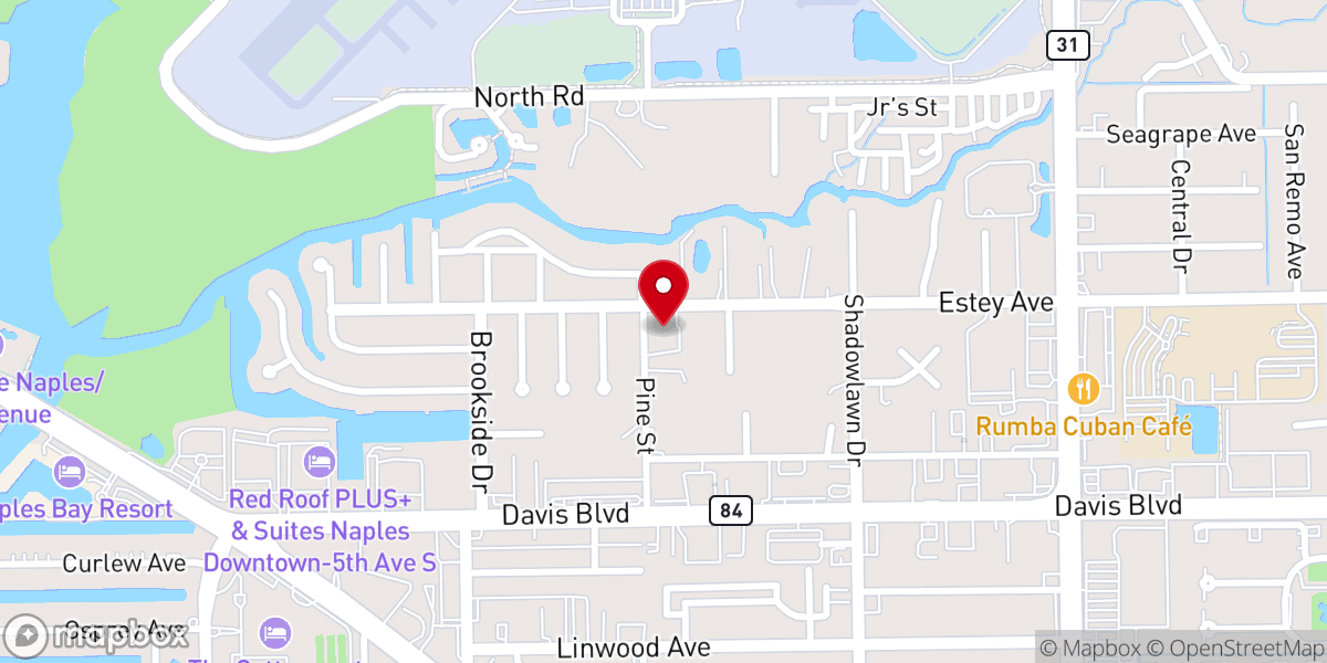 Map showing location of Naples Alliance Church