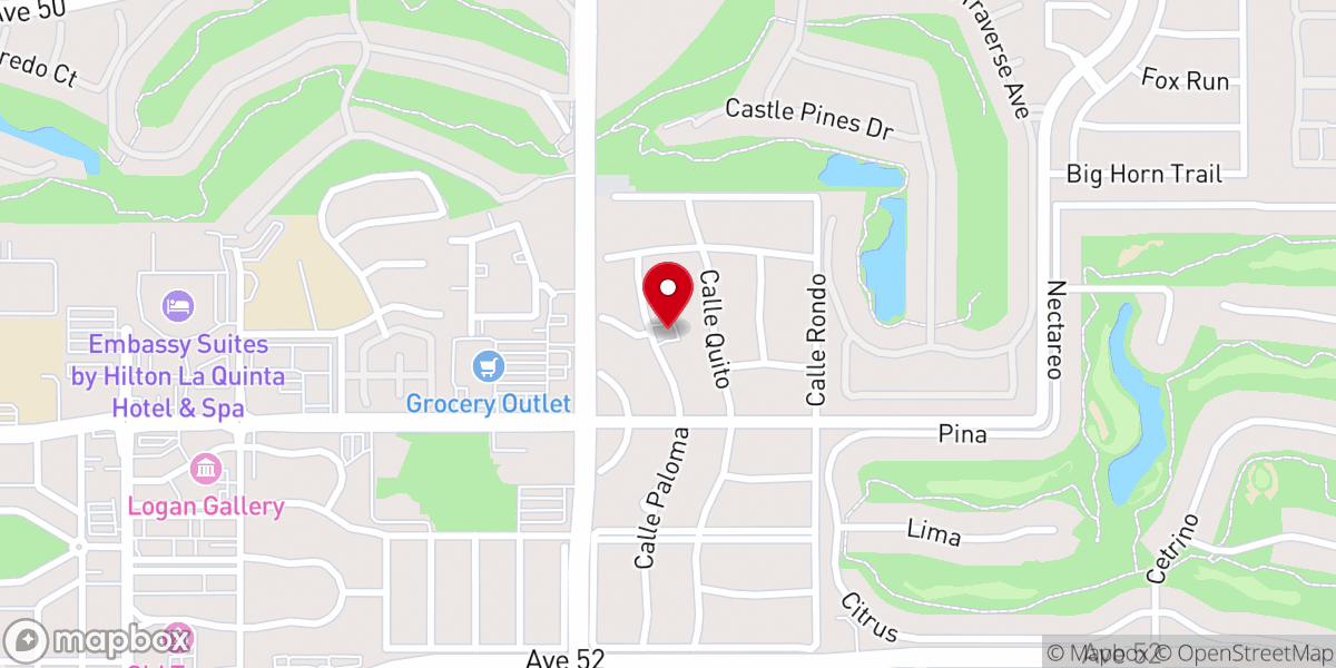 Map showing location of La Quinta Christian Fellowship