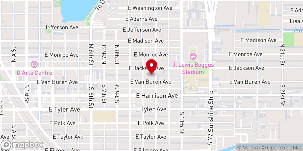 Map showing location of St Anthony Catholic Church