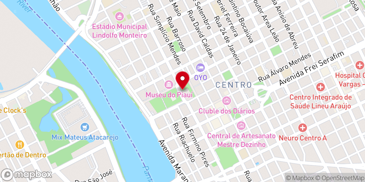 Map showing location of Igreja Matriz Nossa Senhora Do Amparo