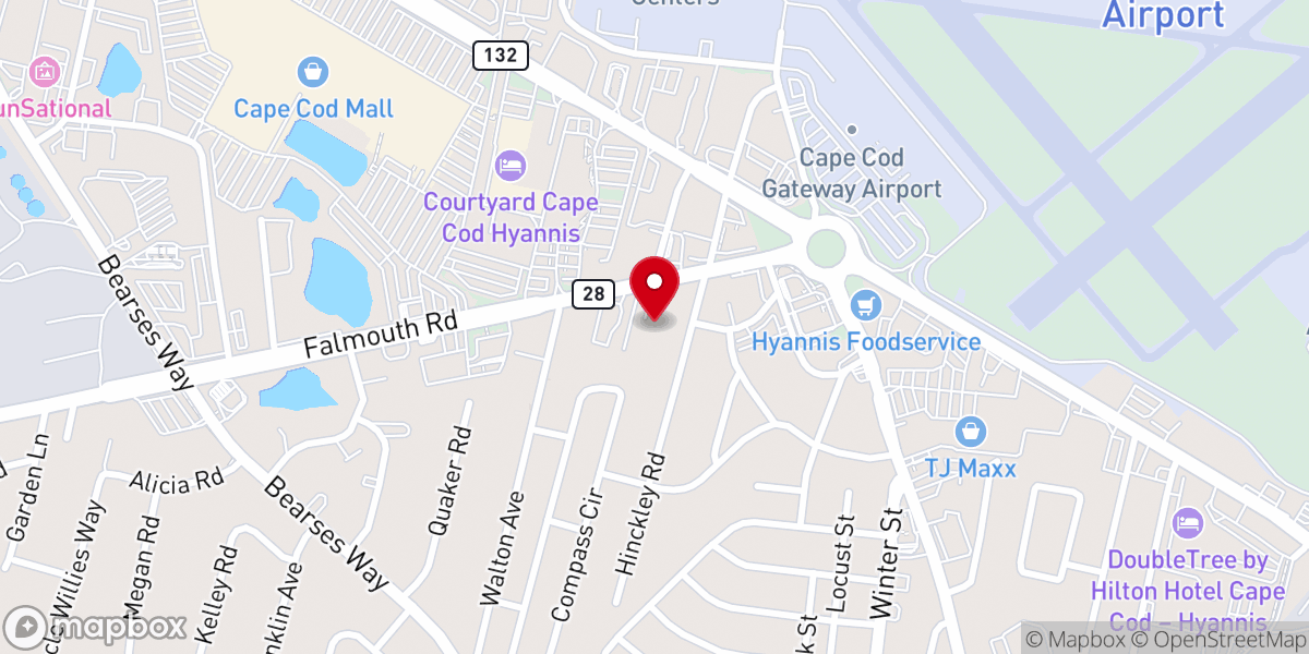 Map showing location of Youth Campus - Lighthouse Cape Cod