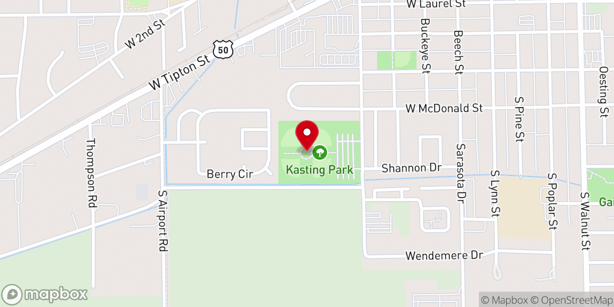 Map showing location of Kasting Park